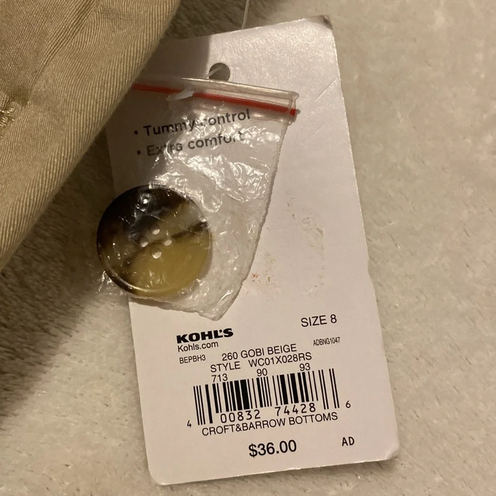 CROFT & BARROW Stretch Skort. Midrise NWT Sz 8 - Picture 7 of 12